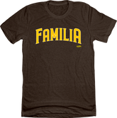 Familia San Diego Brown and Gold T-shirt In The Clutch